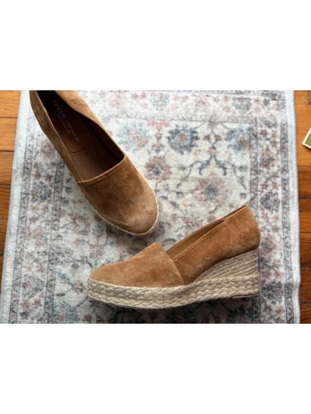 Women’s size 9 USA Andre Assous Suede Brown Wedge Heels